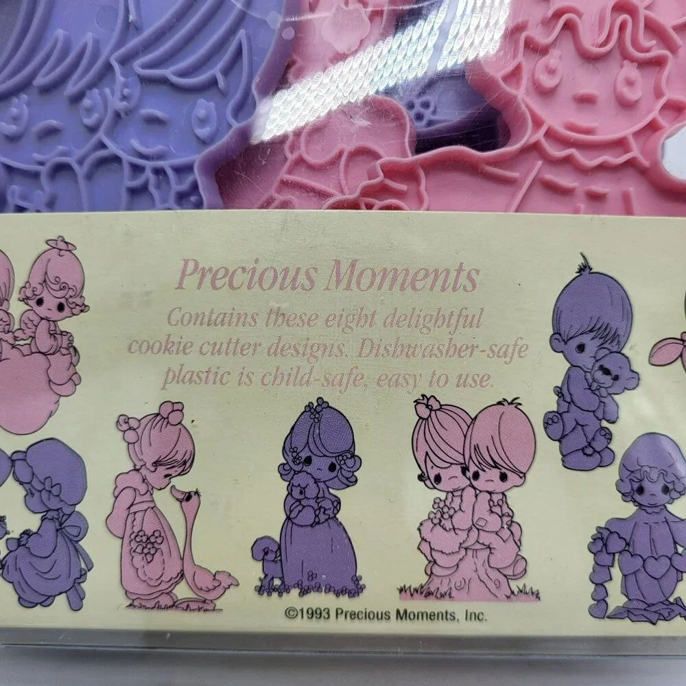 90's Wilton Precious Moments 8-Piece Cookie Cutter Set Dishwasher-Safe In Box
